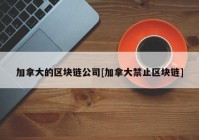 加拿大的区块链公司[加拿大禁止区块链]